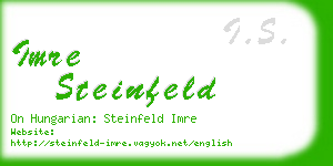 imre steinfeld business card